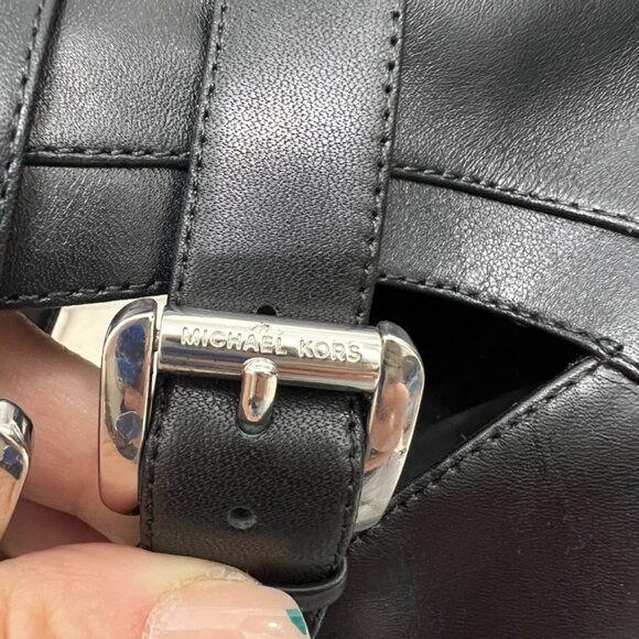 Michael Michael Kors Walden Buckle Leather Heeled Booties Women's size 9.5 - Picture 12 of 12